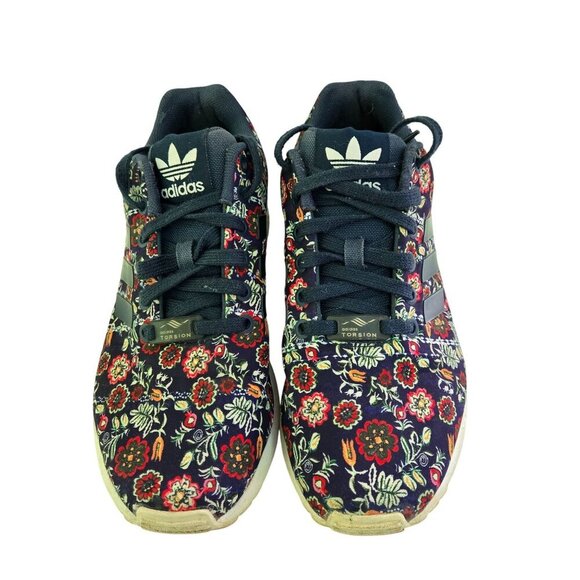 Adidas X The Farm ZX Flux Torsion 702001 Navy Floral Sneakers Size 6.5 - Picture 3 of 11